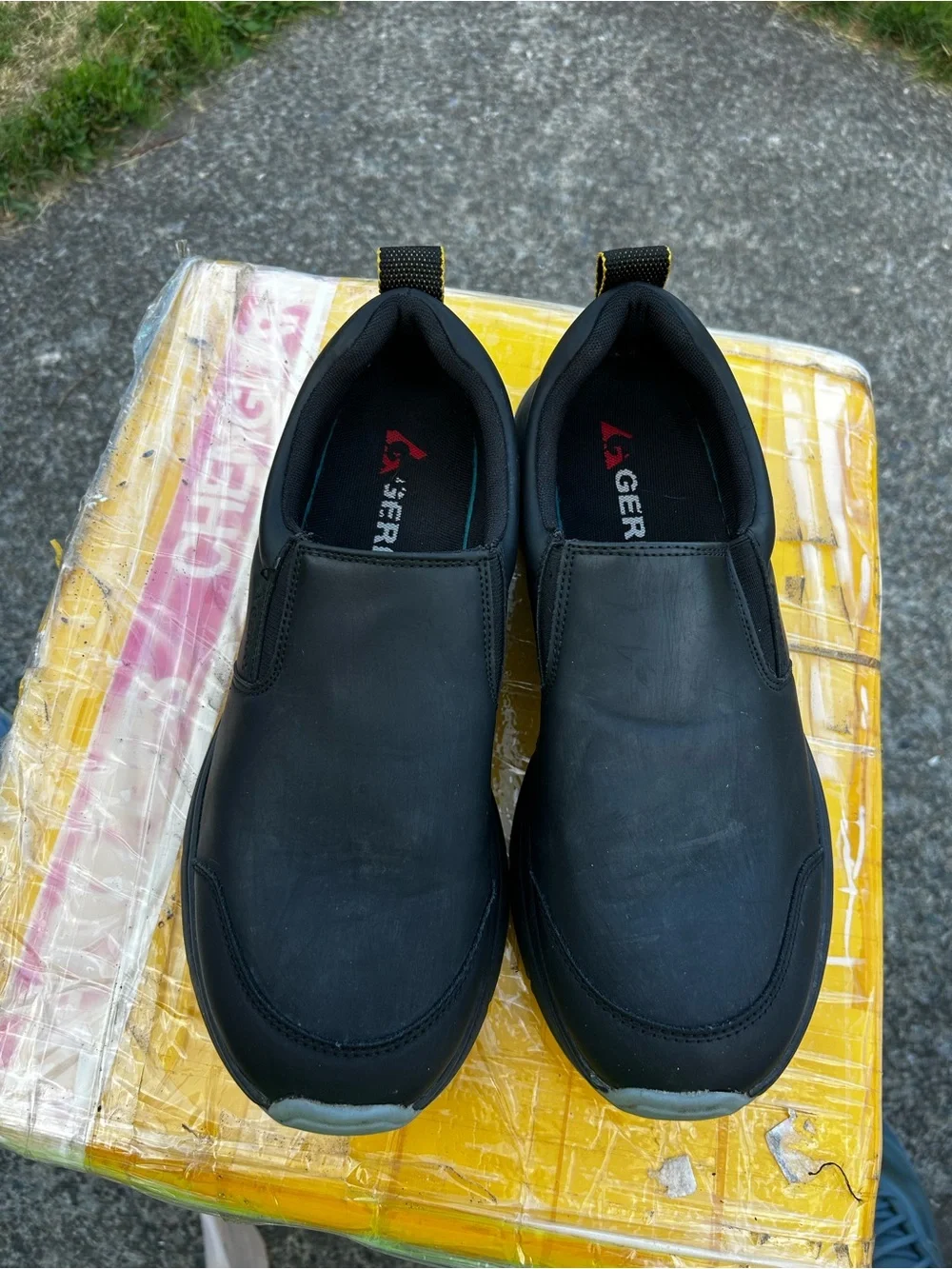 Gerry Moc II Men's Black Slip-On Work Waterproof Shoes Size 12